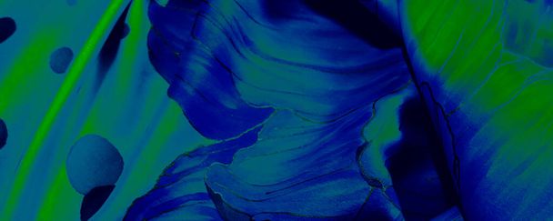 Aquamarine Fashion Print. Bannière en coton jaune. Texture Artistique Océan. Space Grunge Création. Bannière spatiale bleue. Texture de dessin. Fond Vintage. Modèle abstrait. - Photo, image