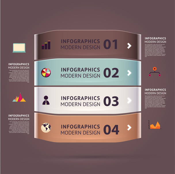 Modern design infographic template. - Vetor, Imagem