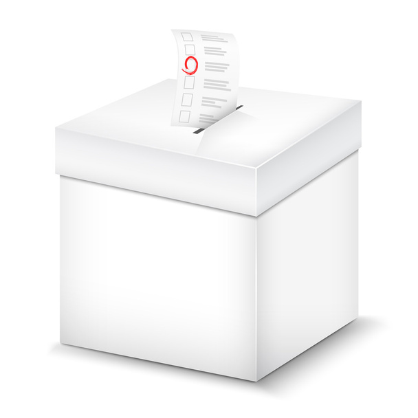 Caja de votación aislada en blanco
. - Vector, imagen