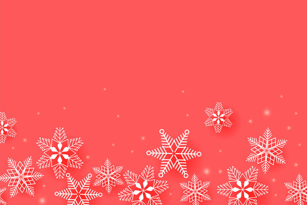 illustrazione di fiocchi di neve di inverno per Buon Natale e Felice anno nuovo auguri di stagione sfondo vacanza - Vettoriali, immagini