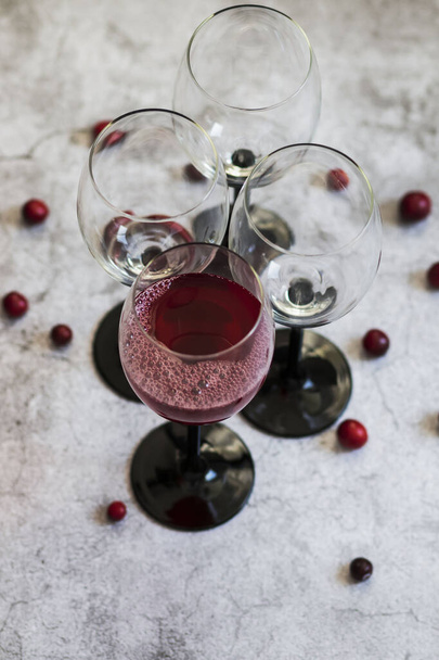 A glass of red and white gourmet wine. - Fotografie, Obrázek