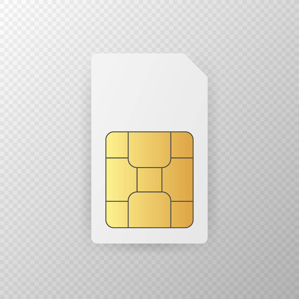 Sim Card чип на білому тлі
 - Вектор, зображення