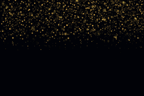 Gece gökyüzünde siyah altın yıldız - Fotoğraf, Görsel