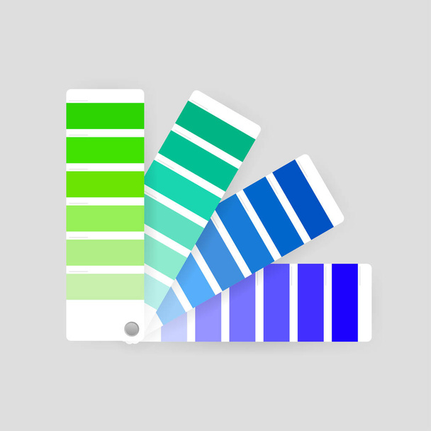 Farbpalettenführung auf transparentem Hintergrund - Vektor, Bild