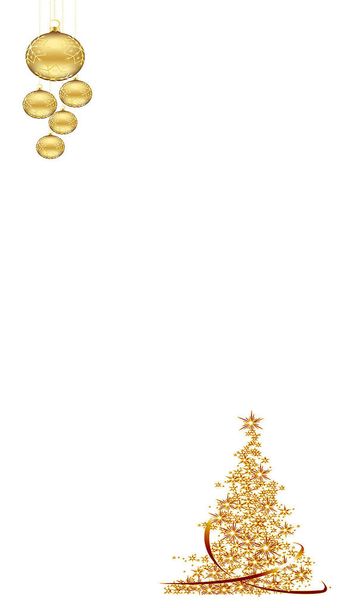 Hintergründe für Weihnachtskarten, Weihnachtsbaum auf weißem Hintergrund, Weihnachtsbaum, Neujahrshintergrund mit Platz für Text - Foto, Bild