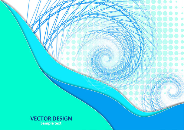 Horizontal A4 banner with a 3D abstract background of bright paper cut waves, transformation shapes. Contrast colors. Vector design layout for presentations, flyers, posters. - Vetor, Imagem