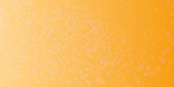 Bubbels in water op kleurrijke achtergrond horizontaal naadloos patroon. Cirkel en vloeistof, licht ontwerp, heldere zeepachtige glanzend, vector illustratie - Vector, afbeelding