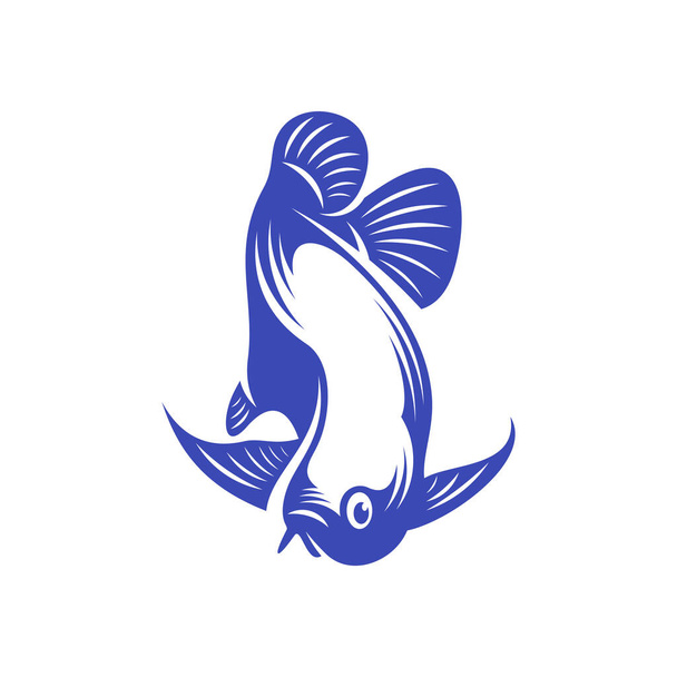 Modèle vectoriel de logo de poisson Arowana, concepts créatifs de conception de logo de poisson Arowana, symbole d'icône, illustration - Vecteur, image