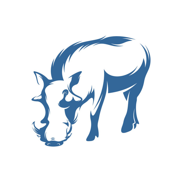 Шаблон логотипа кабана, дизайн логотипа кабана Creative Wild, символ иконы, иллюстрация - Вектор,изображение