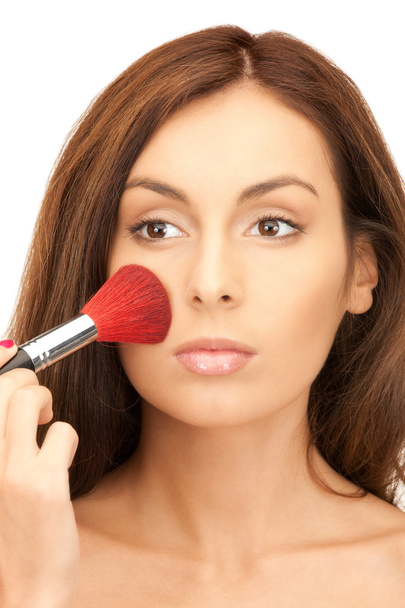 Lovely woman with brush - Foto, imagen