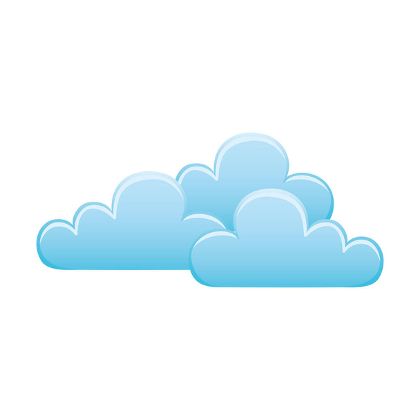 погодні хмари значок неба ізольоване зображення
 - Вектор, зображення