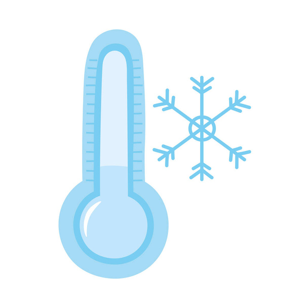 pogoda zima zimno temperatura ikona izolowany obraz - Wektor, obraz