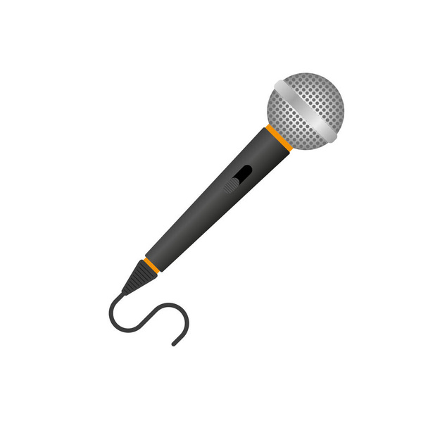 Micrófono para Karaoke. Ilustración sobre fondo blanco - Vector, Imagen