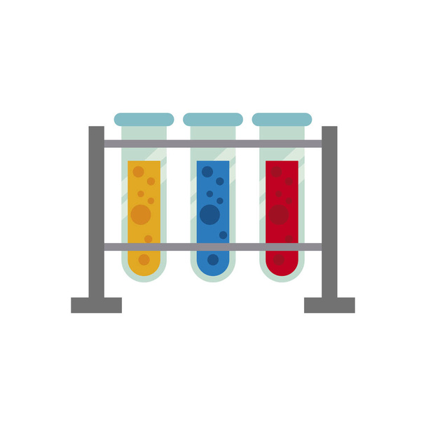 medical tube tests in base laboratory flat icons - Vector, Image