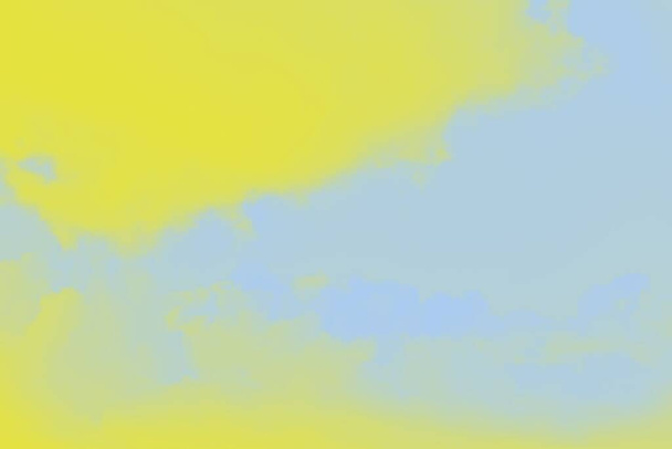 鮮やかな黄色と青灰色のぼやけた抽象的な背景 - 写真・画像