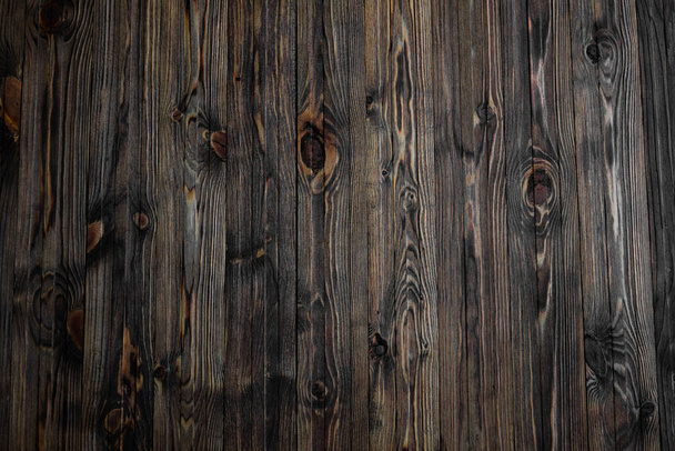 Tmavá dřevěná povrchová textura - Fotografie, Obrázek