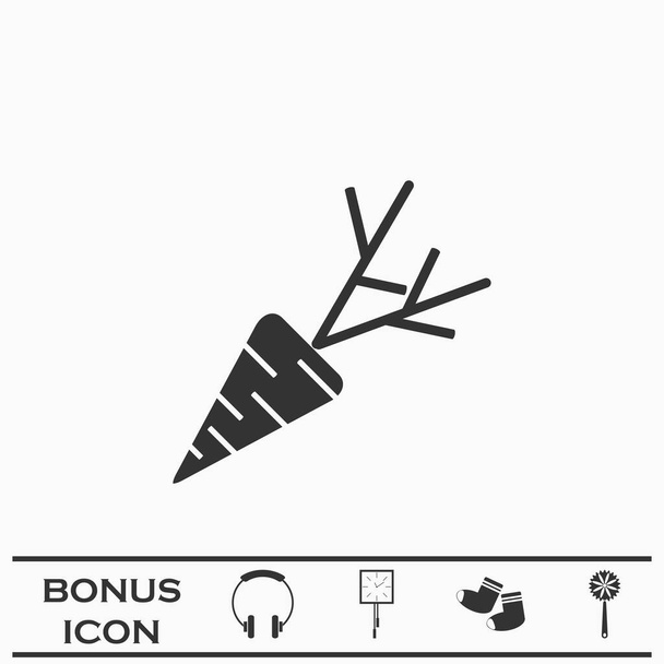 Zuckerbrot und Peitsche. Schwarzes Piktogramm auf weißem Hintergrund. Vektorillustration Symbol und Bonus-Taste - Vektor, Bild