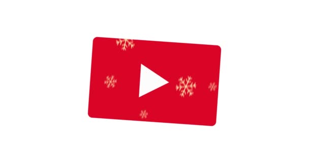 Animation éditoriale Youtube. Animation des médias sociaux. Bouton de Noël Youtube - Séquence, vidéo