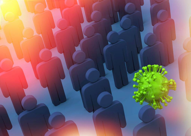 Вирус среди людей - Фото, изображение