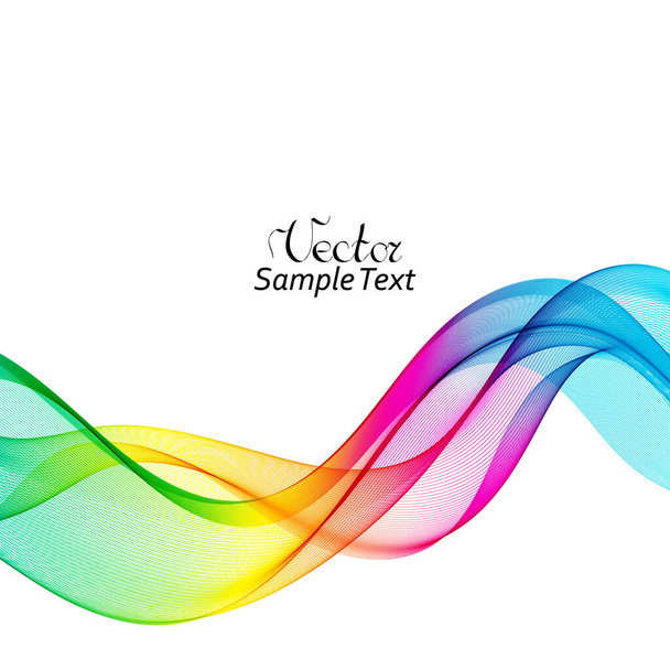Vector Abstract smoky waves background. Template brochure design - Vector, Imagen