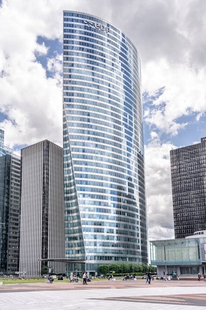 Paris, France - Jun 6: Skyscrper of EDF building in financial district - Fotó, kép