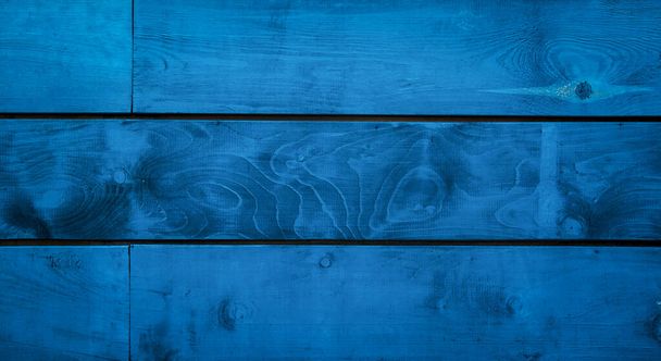 blue painted wood planks texture - wooden background - Photo, Image