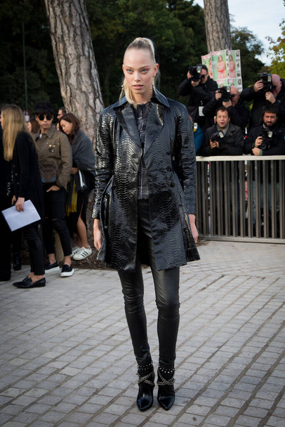 Tanya Dziahileva asistir a Louis Vuitton Show Front Row - Paris Fashion Week 2016. octubre 7, 2015 París, Franc - Foto, Imagen