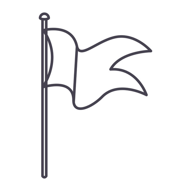 flag on a white background - Вектор,изображение