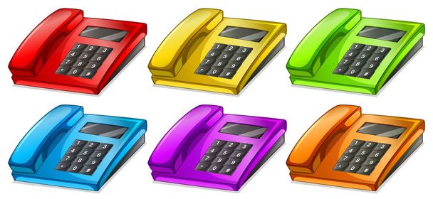 Telefones coloridos
 - Vetor, Imagem