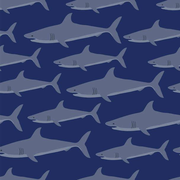 seamless pattern with dangeruos sharks - Вектор, зображення
