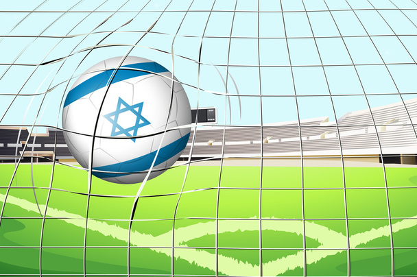 míč s vlajkou Izraele - Vektor, obrázek
