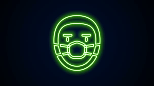 Светящийся неоновая линия Доктор патологоанатом икона изолированы на черном фоне. Видеографическая анимация 4K - Кадры, видео