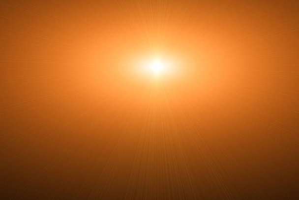 美しい光学レンズフレア効果黄金の太陽の光 - 写真・画像