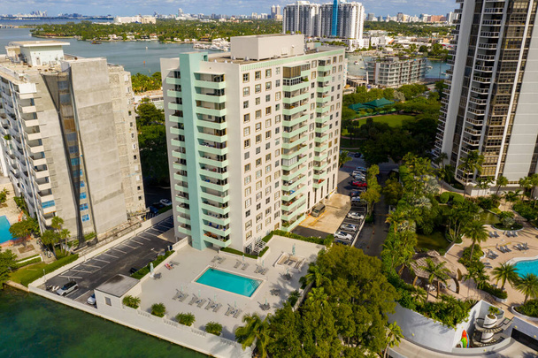 Island Terrace Condominium aerial photo Miami Beach - Photo, Image