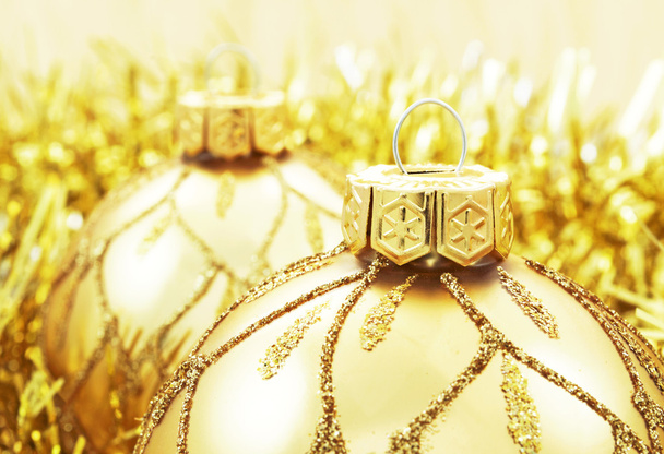 Golden Christmas decoration - 写真・画像