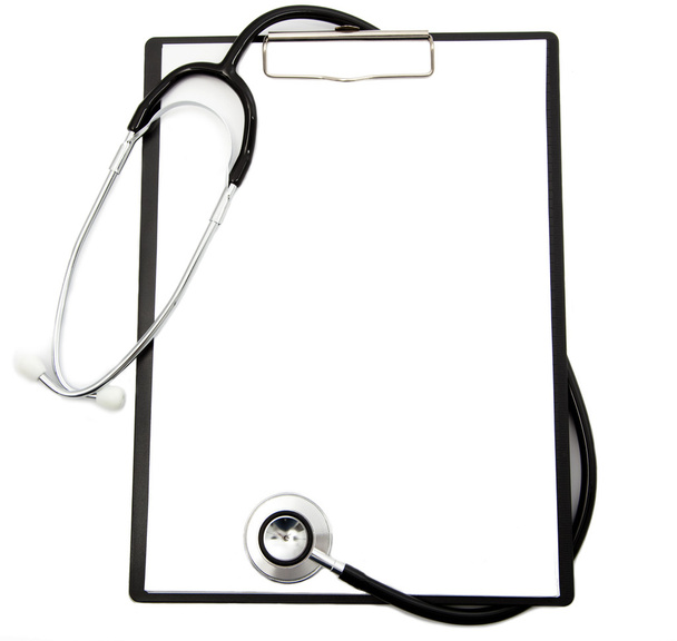 Stethoscope and blank clipboard - Фото, зображення