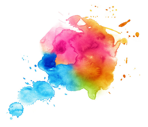 Colorful watercolor drop - 写真・画像