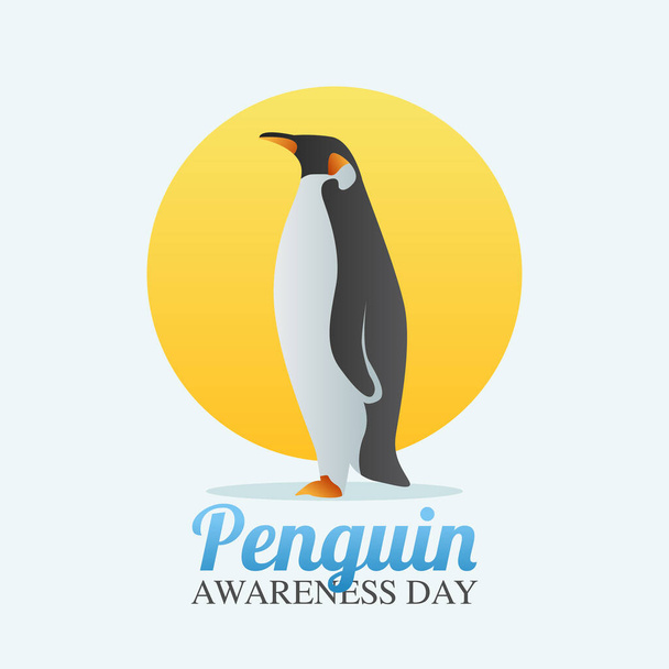gráfico vetorial do dia do pinguim bom para a celebração do dia do pinguim. design plano. flyer design.flat ilustração. - Vetor, Imagem