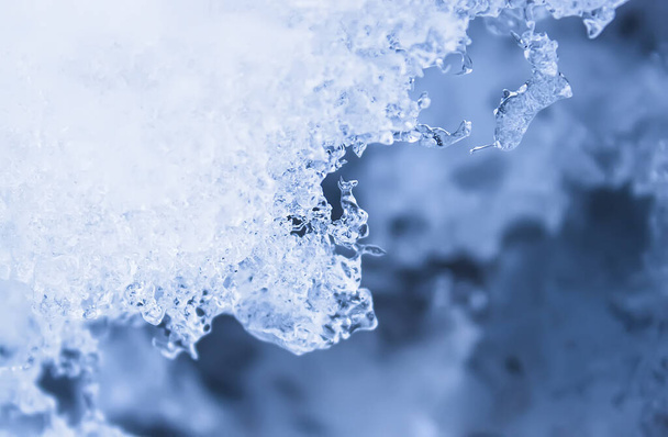 Derretimiento de la superficie de hielo de cerca - Foto, Imagen
