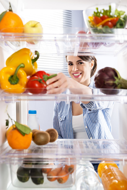 Healthy food in the refrigerator - 写真・画像
