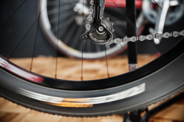 sürücü Bisiklet parçaları. vites bisiklet krank mekanizması - Fotoğraf, Görsel