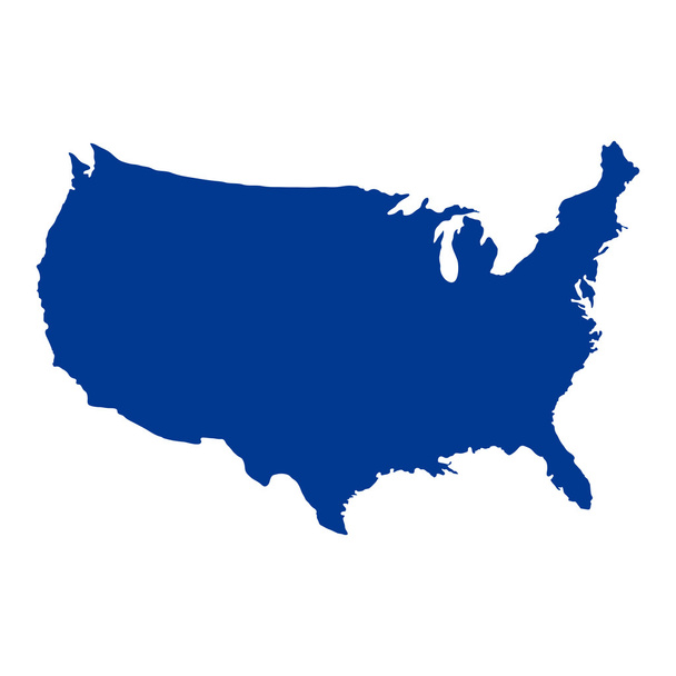 Verenigde Staten van Amerika kaart - Vector, afbeelding