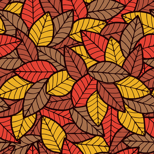 Leafs Seamless Pattern Autumn - Вектор,изображение