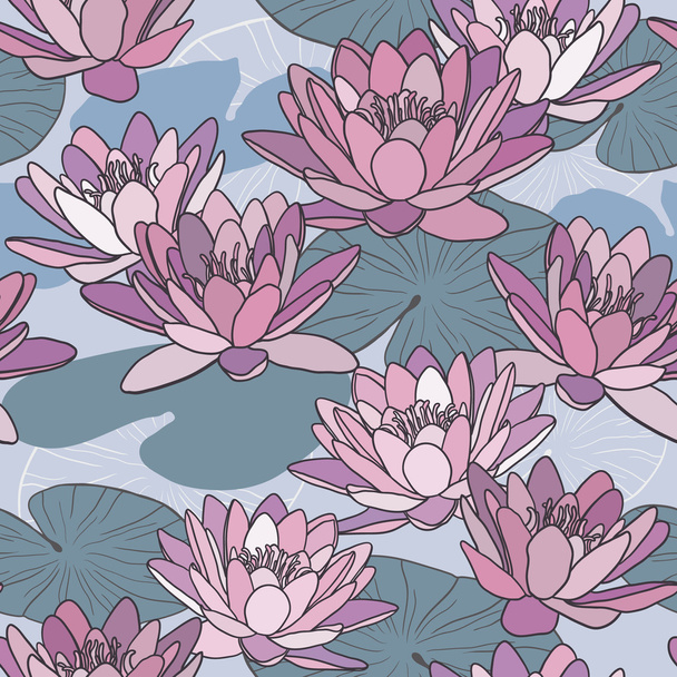 Lotus flowers - Vector, Image