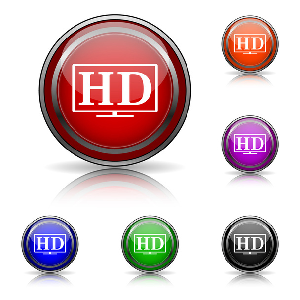 hd icono de televisión
 - Vector, Imagen