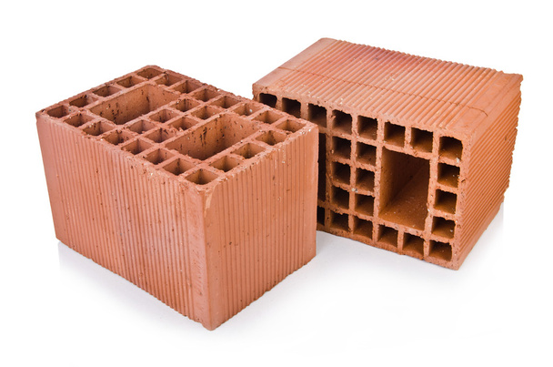 Stack of clay bricks - Photo, Image