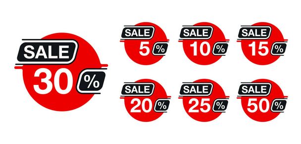 Цикл продаж чёрно-красного цвета - Вектор,изображение