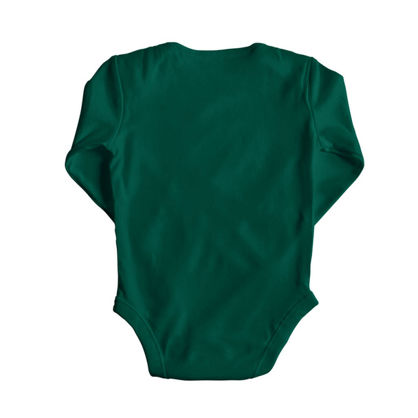 Bemutatja termékeit, mint egy grafikai tervező profi, ezzel Vissza Tekintse meg Édes Baby Bodysuit Mockup in Bear Grass Color. - Fotó, kép