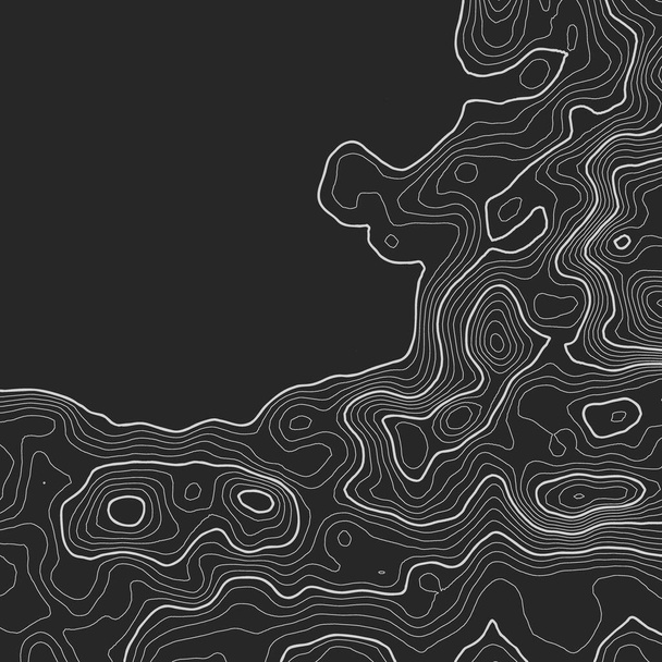 Topographic map background with space for copy . Line topography map contour background , geographic grid abstract vector illustration . Mountain hiking trail over terrain . - Vektori, kuva