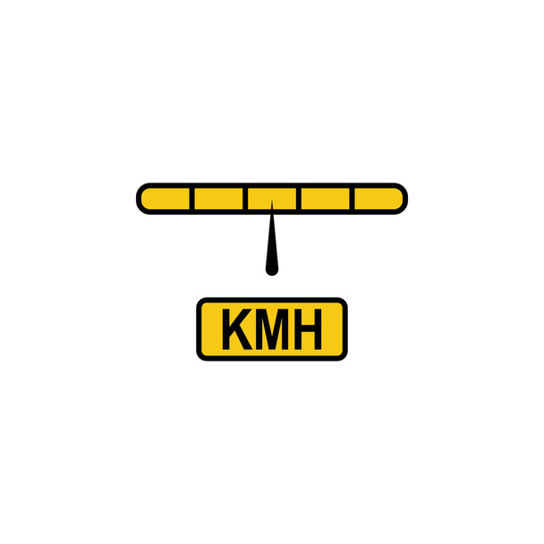 speedometer, kilometer, hours icon. Signs and symbols can be used for web, logo, mobile app, UI, UX on white background - Vector, Image